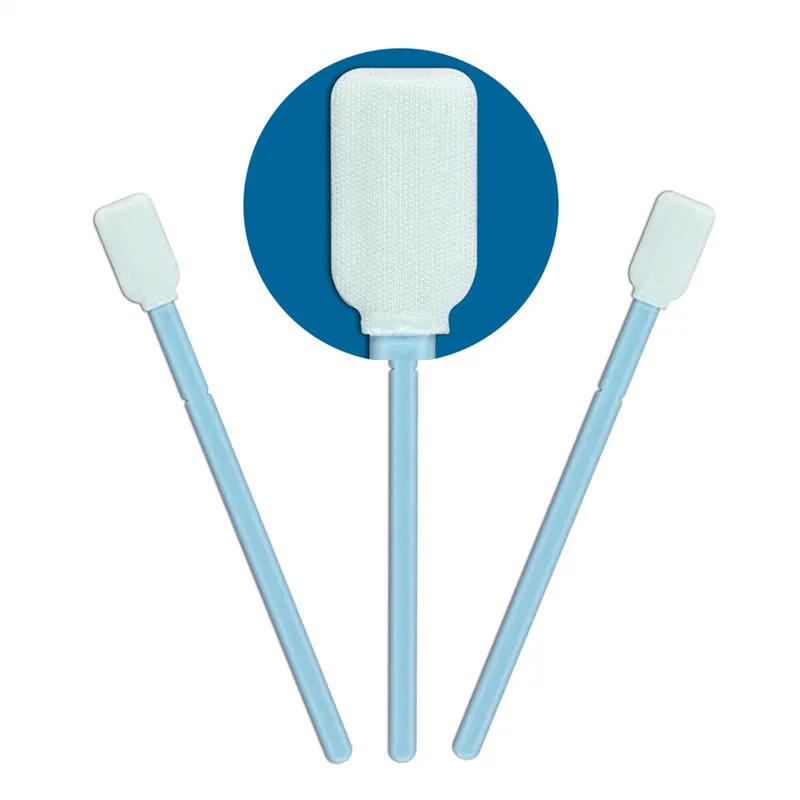 TOC double layer rectangle head sterile knitted polyester dacron tip stick disposable sample collection cleaning test swab