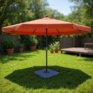 Sombrilla Grande para Jardín, Tela Oxford Naranja, Poste de Aluminio, Protección Solar para Uso en Exteriores - Product Image 2