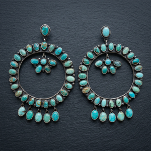 New Cute Natural Gemstone 925 Sterling <b>Silver</b> Trendy Wedding Gift Party Blue Turquoise Drop <b>Earrings</b> Women Handmade - Product Image 3