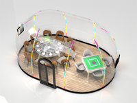 Dôme transparent de luxe personnalisé pour l'extérieur, maison bulle, maison ciel étoilé, tente dôme préfabriquée, maison dôme PC