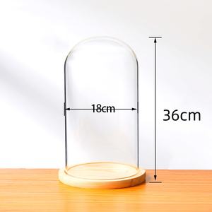 Bel Led Oval penjualan laris tampilan bunga kaca kerajinan <span class=keywords><strong>lilin</strong></span> Cloche Logo kustom kubah kaca kubah bening penutup <span class=keywords><strong>Cctv</strong></span> - Product Image 1