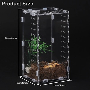 Boîte d'alimentation pour reptiles Acrylique Reptile Terrarium Enclos Insect Breeding Case Reptiles Habitat Terrarium - Product Image 3