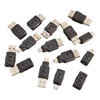 Adaptador Micro Mini USB-C a USB B OTG 2.0, Convertidor para PC Gaming, Adaptador de Alimentación, Transferencia de Datos USB 2.0