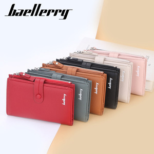กระเป๋าสตางค์ผู้หญิง Baellerry หนัง PU ขนาดกลาง ช่องใส่บัตรหลายช่อง พร้อมซิปและตัวล็อค สีแดง ขนาด 7 นิ้ว - Product Image 4