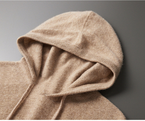 Suéter de lana de invierno Sudadera con capucha para hombre Cárdigan con capucha informal sin costuras Jersey para hombre Sudadera de punto de color sólido Estándar 12gg - Product Image 6