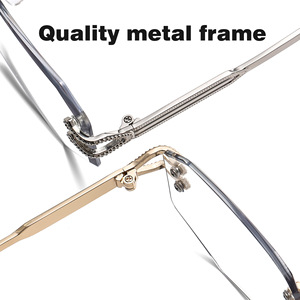 Lunettes de soleil photochromiques polygonales sans monture SPUKA 7034 pour femmes et hommes, monture de luxe <span class=keywords><strong>serpent</strong></span>, protection UV400 et anti-lumière bleue, logo personnalisé - Product Image 4