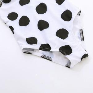 Ultimo prodotto stampa a punto d'onda piccolo costume da bagno <span class=keywords><strong>Bikini</strong></span> a vita alta per bambini - Product Image 4