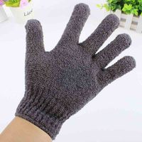 Gants exfoliants pour le corps en fibre de bambou carbonisée, couleur personnalisée, pour la douche et le gommage corporel