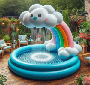 Jardin d'arrière-cour Pvc enfants adultes piscines d'eau portables en plein air pour enfants forme de nuage sauter piscine de natation gonflable - Product Image 2