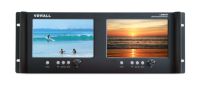 Monitor de Transmisión con Pantalla LED VDWall LBM808 Original, Diseño Estándar de Montaje en Rack de 4U, 2 Unidades de Monitores LCD