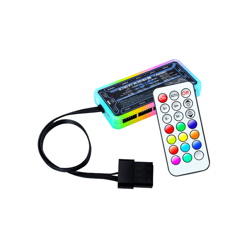 Готово к отправке, музыкальный контроллер RGB Светодиодная лампа с дистанционным управлением комплект 21keys дистанционное управление регулируемая материнская плата для компьютера RGB вентиляторы и полосы света