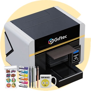 Giftec Mới Nhất Ai Hình Ảnh Định Vị A3 Chính Thức I3200 Varnish Huy Hiệu Thẻ USB Bút AB Phim Logo Cup Bọc UV DTF In Ấn Máy In - Product Image 1