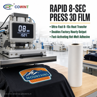 Film Transfer Panas UV Printable dengan Lapisan Fleksibel untuk Pakaian - Penempatan Presisi Efek 3D Timbul Bentuk Kompleks Tinggi Standar