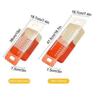 Panier égouttoir pliant et rétractable pour évier, pour le lavage des fruits, légumes, pâtes et vaisselle, avec support pour bols et bassins, passoire de cuisine domestique - Product Image 5