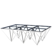 Table basse en verre trempé noir pour salon