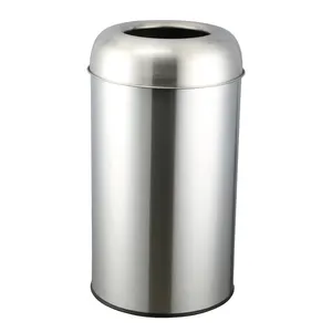 Metal 50L Open Top Trash Can Recycle Bin Large Capacity Waste BinためCommercial Public