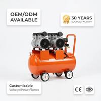 Compresor de Aire Silencioso y Ecológico, Refrigerado por Aire, Sin Aceite, 3KW 4HP 220V, Ahorro de Energía, Tipo Pistón, Capacidad de 100L