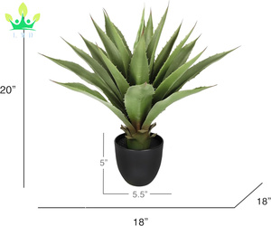 Planta suculenta <span class=keywords><strong>de</strong></span> Agave Artificial <span class=keywords><strong>en</strong></span> maceta negra, <span class=keywords><strong>plantas</strong></span> tropicales para el hogar, oficina, porche, escritorio, habitación, cocina, oficina, <span class=keywords><strong>decoración</strong></span> <span class=keywords><strong>de</strong></span> jardín - Product Image 5