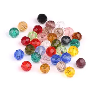 <span class=keywords><strong>Perles</strong></span> de cristal rondes à facettes de 6mm, <span class=keywords><strong>perles</strong></span> de ficelle en cristal - Product Image 1