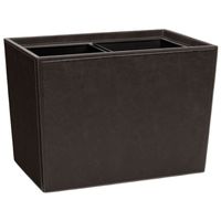 Poubelle d'intérieur en bois et cuir, à ouverture supérieure, pour hôtel, 15L, double couche, articles ménagers avancés