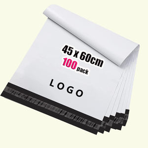 Bolsas de Envío de Marca GTU al por Mayor, Personalizadas, con Adhesivo Fuerte, Grosor de 0.5 Mil, Impresión en Relieve/Bajo Relieve, 45x60cm, 100 Unidades, Blancas - Product Image 1