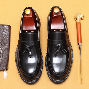 Men's genuine leather thick-soled casual business formal <b>shoes</b> - Product Image 4