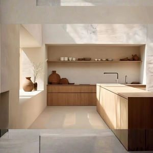 Mobili da <span class=keywords><strong>Cucina</strong></span> Modulari Completi di <span class=keywords><strong>3</strong></span> Metri con Rubinetto, Design Giapponese, Eco-Friendly, Arredamento <span class=keywords><strong>Cucina</strong></span> RTA di Alta Gamma - Product Image 1