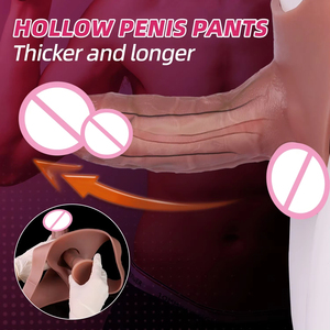 Funda de silicona líquida hueca para pene, diseño de diente de lobo, pantalones con funda para pene, simulación de pene suave para hombres, juguete sexual íntimo para <span class=keywords><strong>parejas</strong></span> - Product Image 3