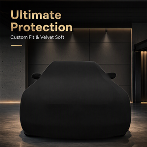 Telo Copriauto da Interno in Velluto Elasticizzato, Morbido e Foderato, Antipolvere, Protezione <span class=keywords><strong>per</strong></span> Veicoli da <span class=keywords><strong>Garage</strong></span>, <span class=keywords><strong>per</strong></span> Berlina e SUV, Copertura <span class=keywords><strong>Auto</strong></span> su Misura - Product Image 1