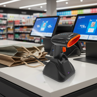 Lecteur de codes-barres mains libres TAD20BG avec base, lecteur de codes-barres 2D sans fil BT, scanner de codes QR pour la vente au détail, l'entrepôt et la logistique
