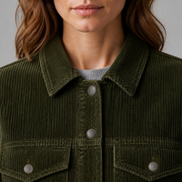 Veste en velours côtelé pour femme, style streetwear vintage, 100% coton, personnalisable avec logo OEM, fabricant de haute qualité, unisexe, XUFEI