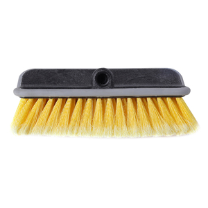 Brosse de lavage de voiture à poils doux bi-niveaux de 10 pouces en PVC+PP+TPR jaune avec pare-chocs de protection - Product Image 3