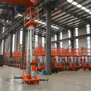 2024 New Brand 250kg Triple Column Electric Telescopic Man Platform 14 Meter Aerial Working Aluminum Alloy Lift