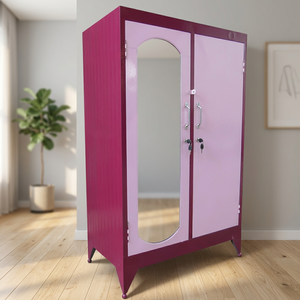 1m2 Steel Clothing Wardrobe with Flat Panel <b>Doors</b> Freestanding Design Many Colors Practical and Durable Storage - Product Image 3