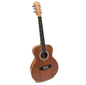 Guitarra acústica Genesis de 37 \ "de color madera natural con cuerdas de acero para principiantes y practicantes intermedios de yoga y pilates - Product Image 1