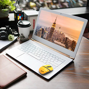 AIKUN Orange Portable Ultra Mini 2.4G Chuột Không Dây Với Đầu Thu USB Và Pin AAA, Chỉ Nặng 40G, Lớn Khoảng Hai Ngón Tay - Product Image 5