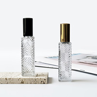 Flacon pulvérisateur en verre transparent de 10 ml, portable, pour voyage, distributeur de parfum, flacon vide pour échantillon cosmétique