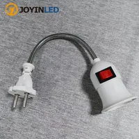 Adaptateur d'extension flexible E27 pour ampoule LED, support de lampe à douille murale, support de lampe à vis, prise EU