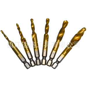 Hexagonal Shank Metric Composite Tap M3 To M10 Spiral Flute Right Hand Titanium Coated 6 Piece Set - Product Image 4