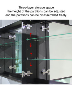 Fábrica personalizada al por mayor de alta definición multifuncional desempañador táctil montado en la pared gabinete de <span class=keywords><strong>espejo</strong></span> de baño inteligente - Product Image 3