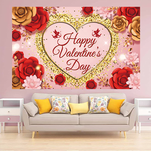 お祝いの日を祝うデジタル印刷バナー70.8x45.3inハッピーバレンタインデーポリエステル国旗 - Product Image 3