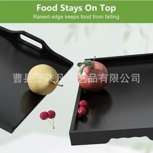 Yu Feifan Bamboo Breakfast <b>Tray</b> Rectangle Foldable <b>Storage</b> <b>Tray</b> For Home Use With One Compartment - Product Image 4