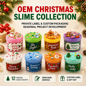 Kit de slime aux fruits OEM en gros, 12 couleurs, 60 ml, non collant, parfumé, pour filles, cadeau d'anniversaire, jouet pour fête - Product Image 1