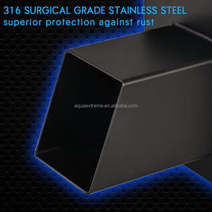 หัวน้ำพุสี่เหลี่ยม <span class=keywords><strong>PONDO</strong></span> ขนาด 2 นิ้ว, รางน้ำสแตนเลส 316 พร้อมแผ่นกั้นน้ำแบบพ่นสำหรับสระว่ายน้ำและบ่อ - Product Image 3