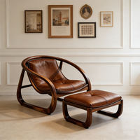 Ensemble de fauteuils inclinables ergonomiques en cuir rembourrés, respirants et confortables, pour salon, appartement, lecture
