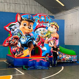 Château gonflable gonflable de chien de patte PVC Jumper Bouncer House Cartoon Children Party Maison gonflable de rebond avec <span class=keywords><strong>piscine</strong></span> de toboggan aquatique - Product Image 2