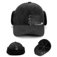 Rabats d'oreille en fausse fourrure de laine chauds d'hiver personnalisés Casquette de baseball Sherpa avec des rabats d'oreille