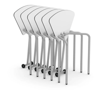 Bureau d'étude en bois semi-circulaire pliable et durable pour salle de classe, modèle SF-18FK, pour élèves de 3 à 5 ans