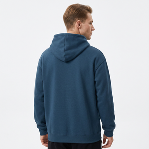 Sudadera con Capucha para Hombre, Color Sólido, Corte Regular, Felpa, Informal, con Bolsillos, Diseño Azul, para Otoño - Product Image 2