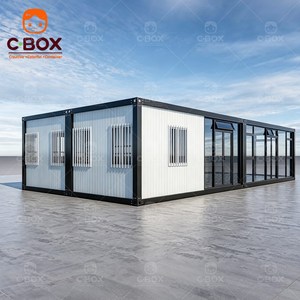 Cbox Casa Contenedor Desmontable Personalizable, Prefabricada y Modular de 20 pies/40 pies con Pared de Cortina de Vidrio, para Oficina, Sala de Reuniones, Patio Exterior - Product Image 5